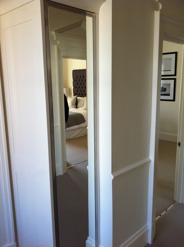Full-length wardrobe mirror fitted in Finsbury Park home